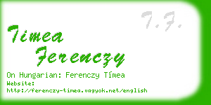 timea ferenczy business card